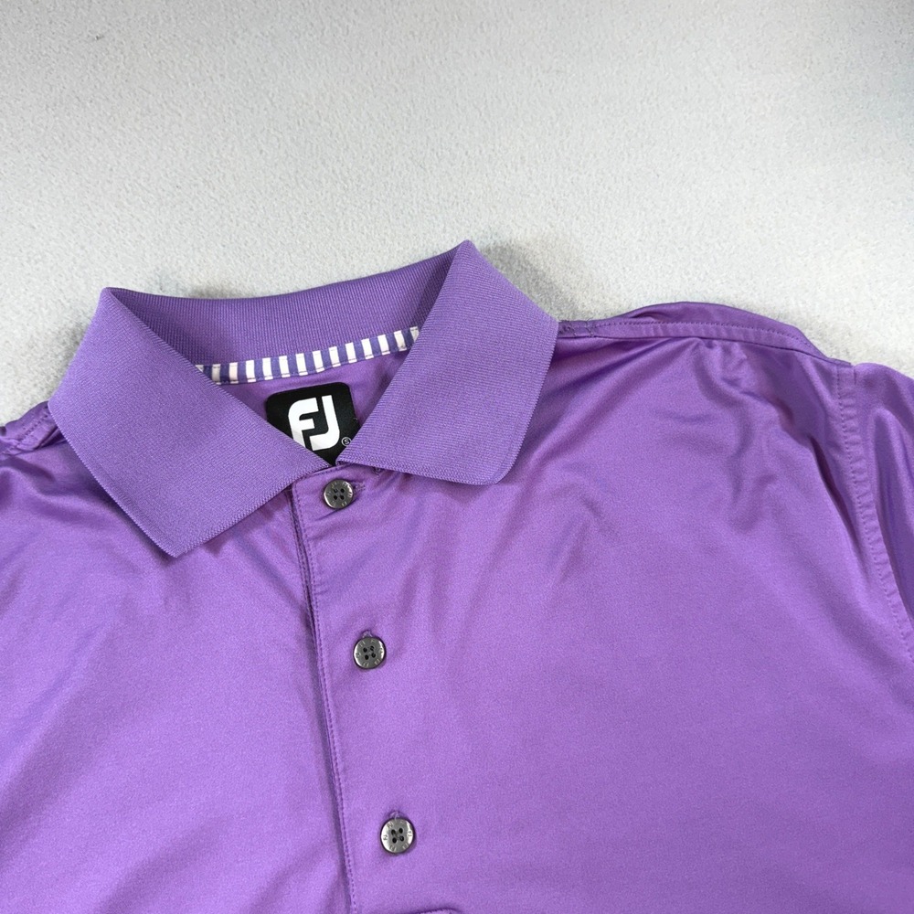FootJoy Polo Shirt Mens Short Sleeve Performance Golf Purple Small